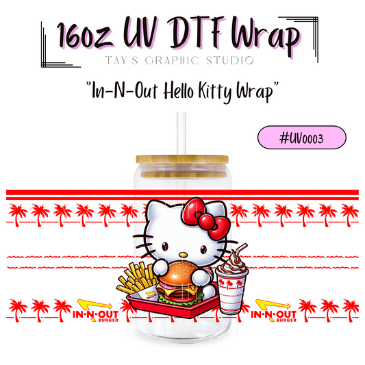 RTS - In-N-Out Hello Kitty UV DTF Wrap - 0003