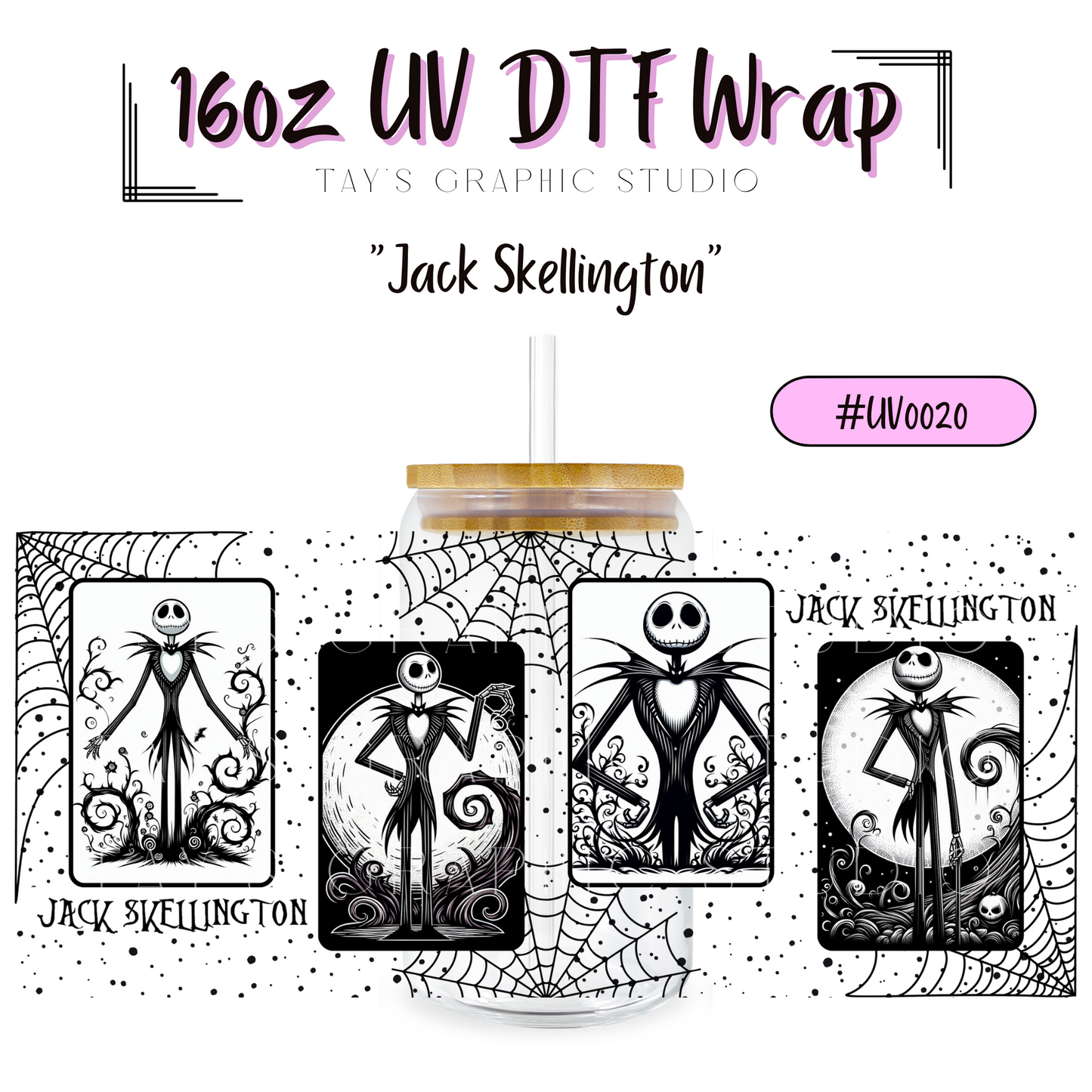 Exclusive -Jack Skellington UV DTF Wrap - MTO0020