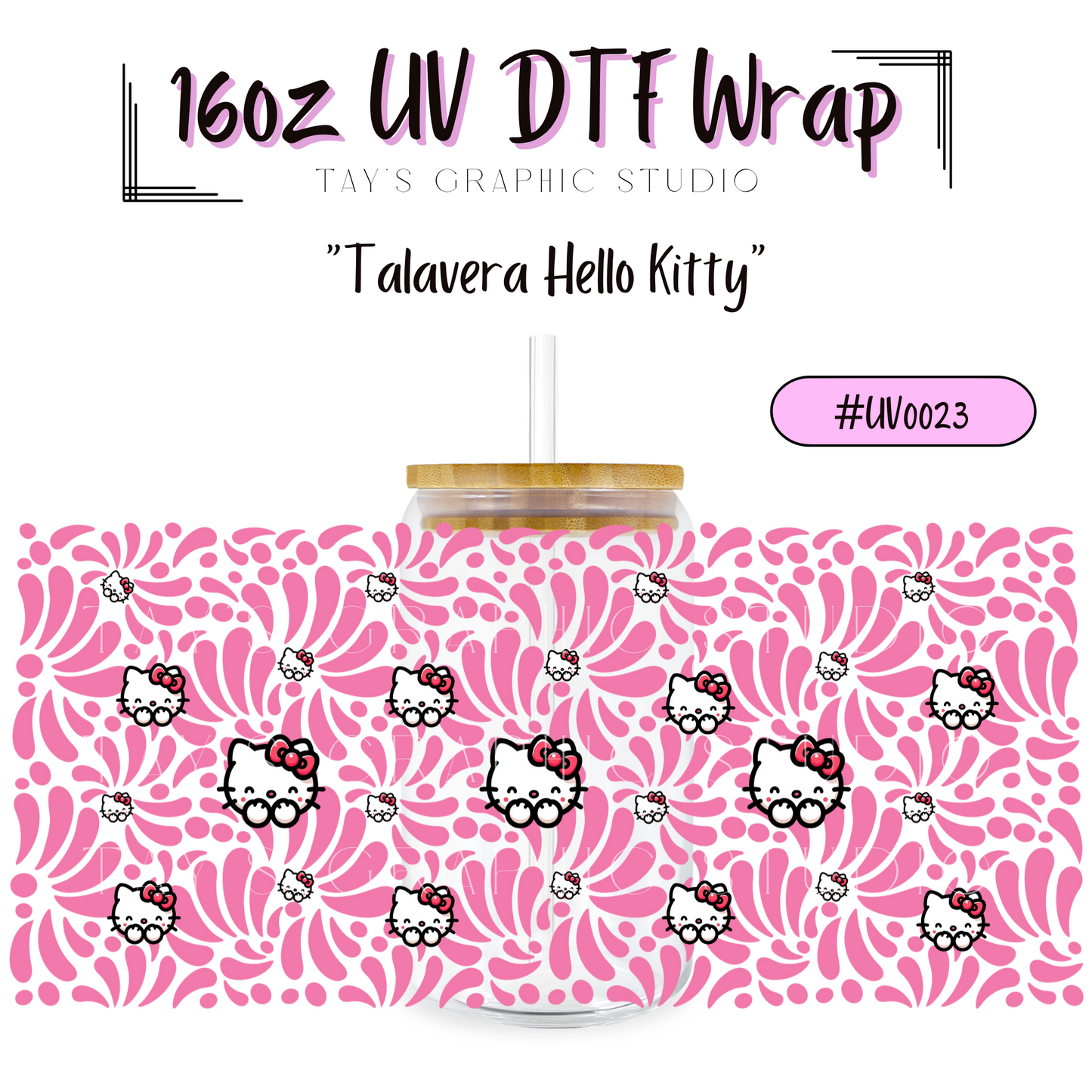 Talavera Hello Kitty UV DTF Wrap - MTO0023