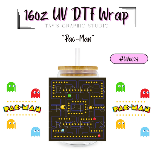 Pac-Man UV DTF Wrap - MTO 0024