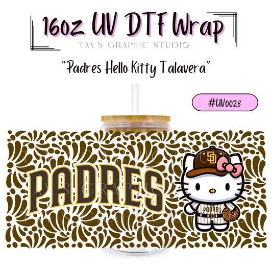 Talavera Padres Hello Kitty UV DTF Wrap - MTO0028