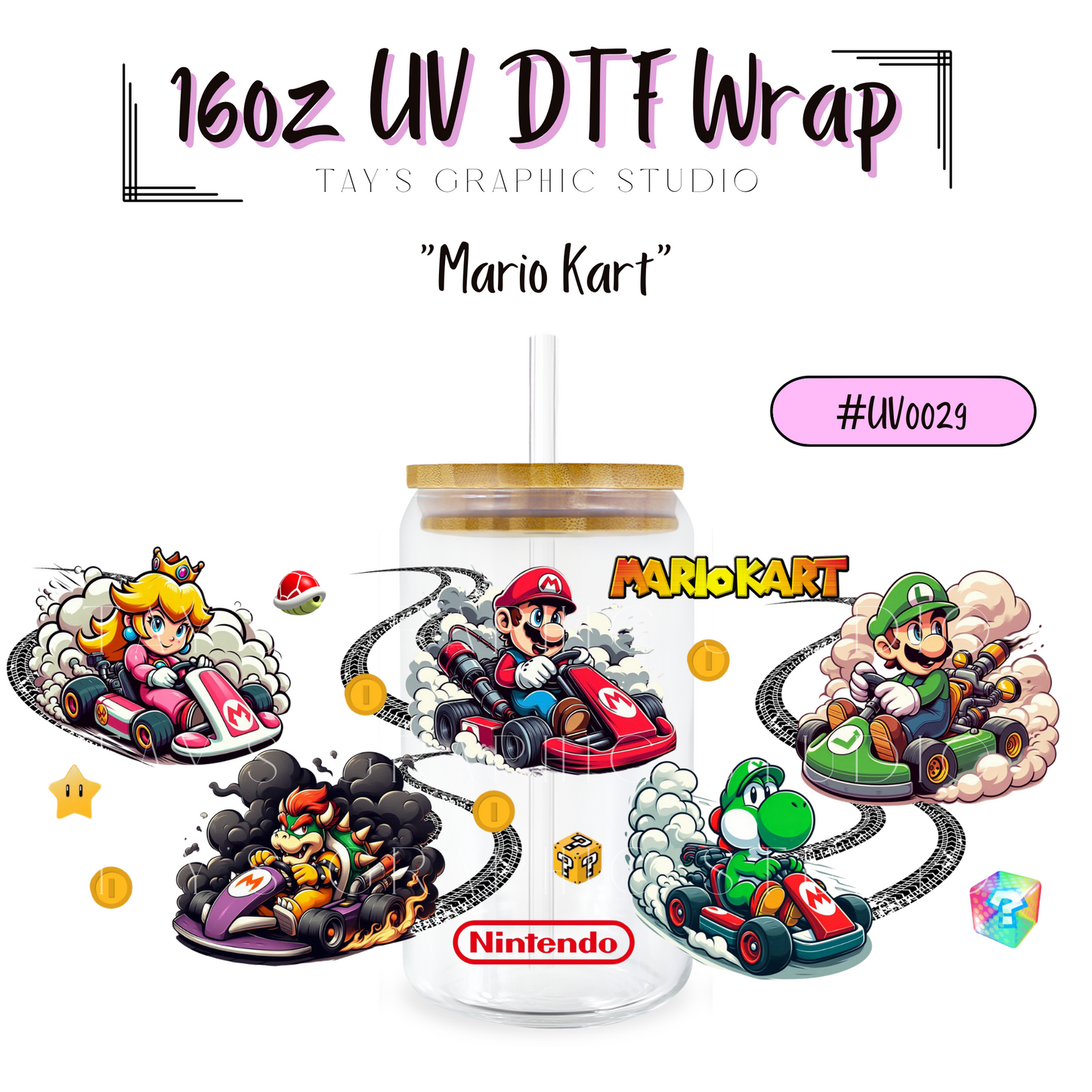 Mario Kart UV DTF Wrap - MTO0029