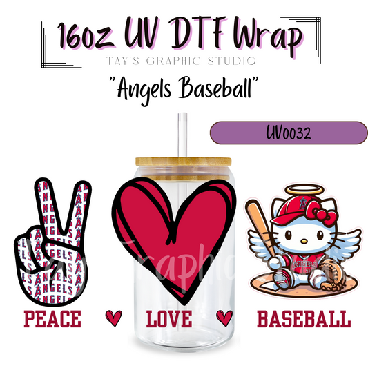 Exclusive Angels Baseball UV DTF Wrap - MTO0032