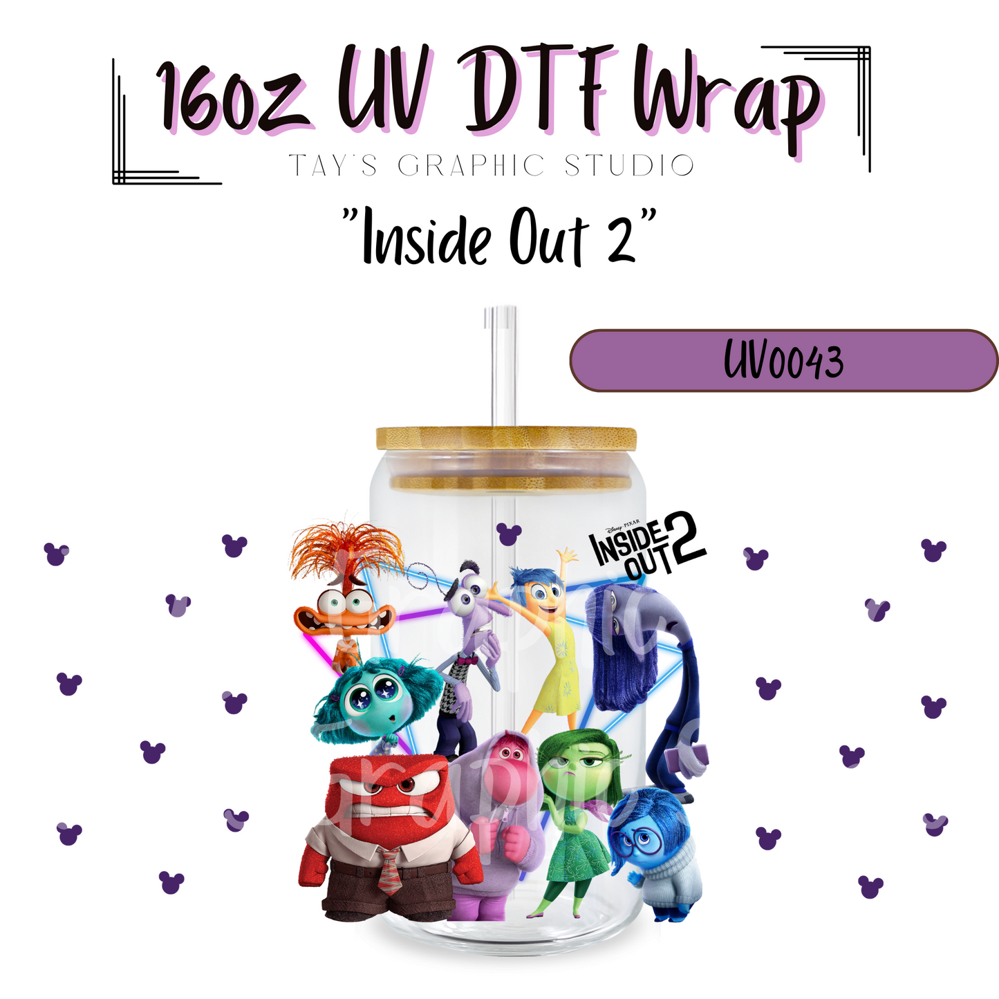 Exclusive -Inside Out 2 UV DTF Wrap - MTO0043