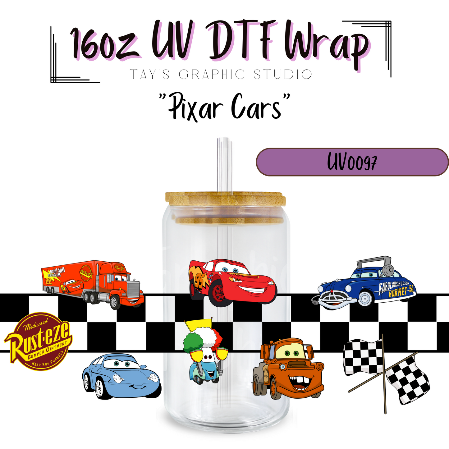 Pixar Cars UV DTF Wrap - MTO 0097