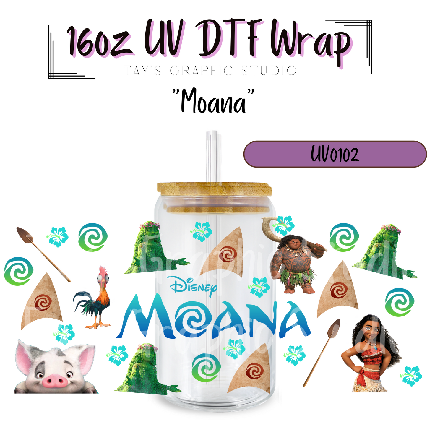 Moana UV DTF Wrap - MTO 0102