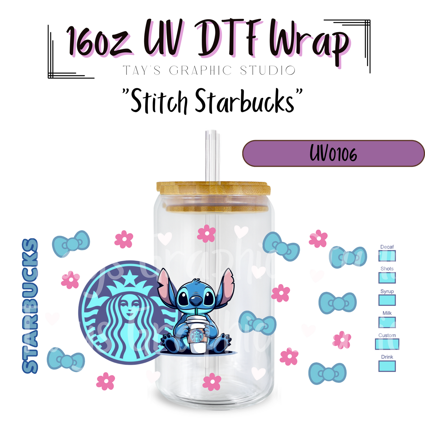 Stitch UV DTF Wrap - MTO 0106