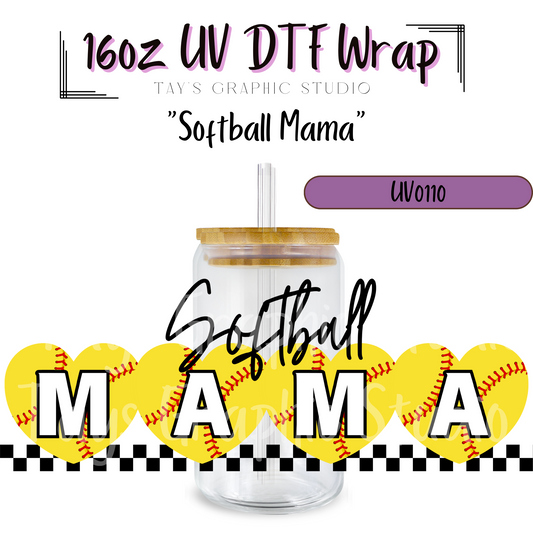 Softball Mama UV DTF Wrap - MTO0110