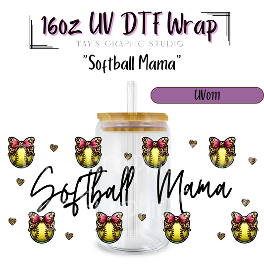 Softball Mama UV DTF Wrap - MTO0111