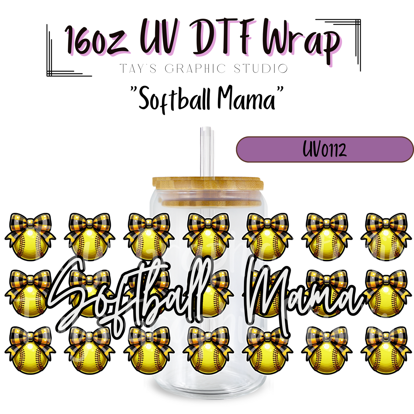 Softball Mama UV DTF Wrap - MTO0112