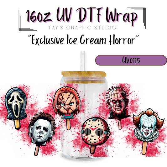 Exclusive Ice Cream Horror UV DTF Wraps - MTO0115