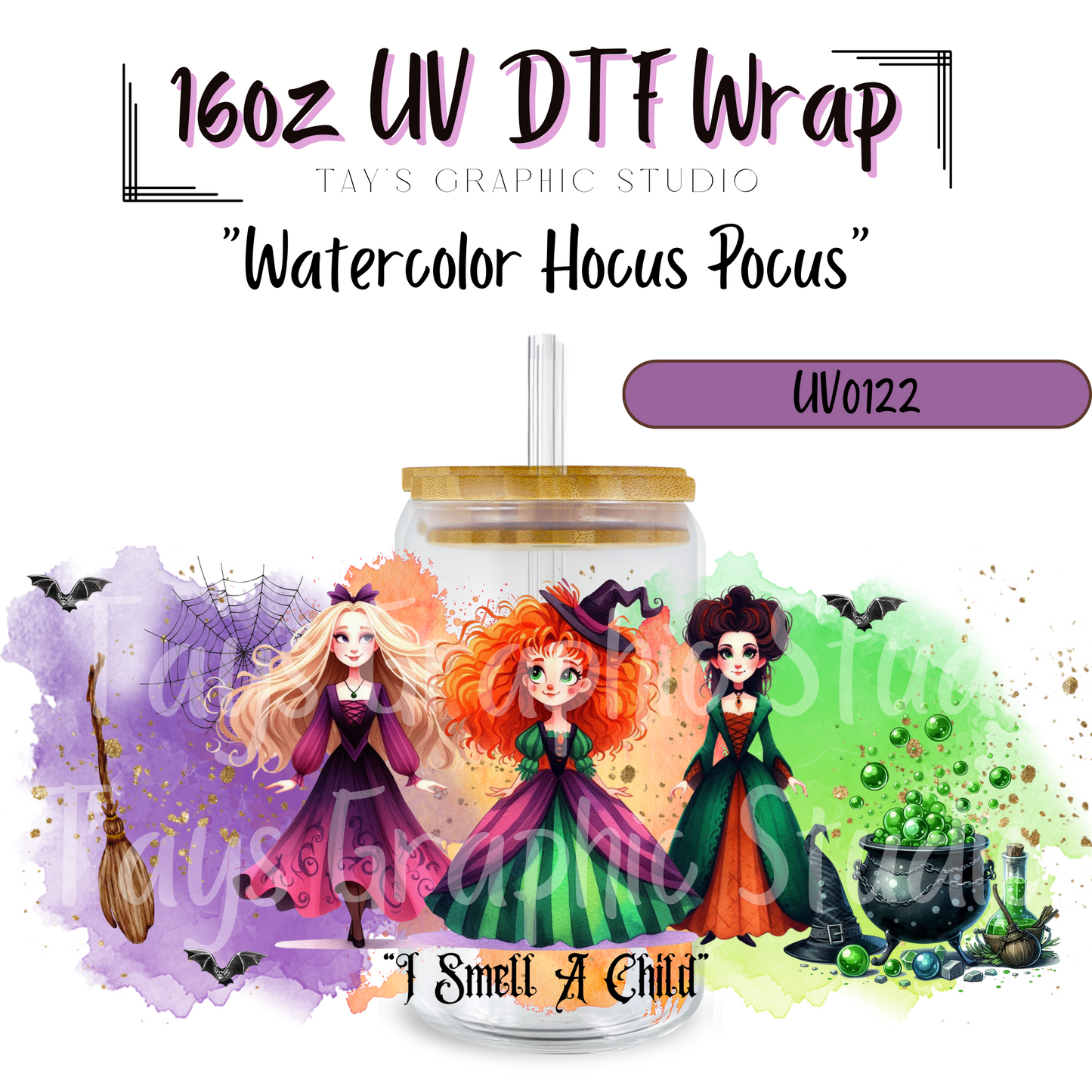 EXCLUSIVE COLLECTION - Watercolor Disney Women/Princess UV DTF Wraps - 13 Wraps