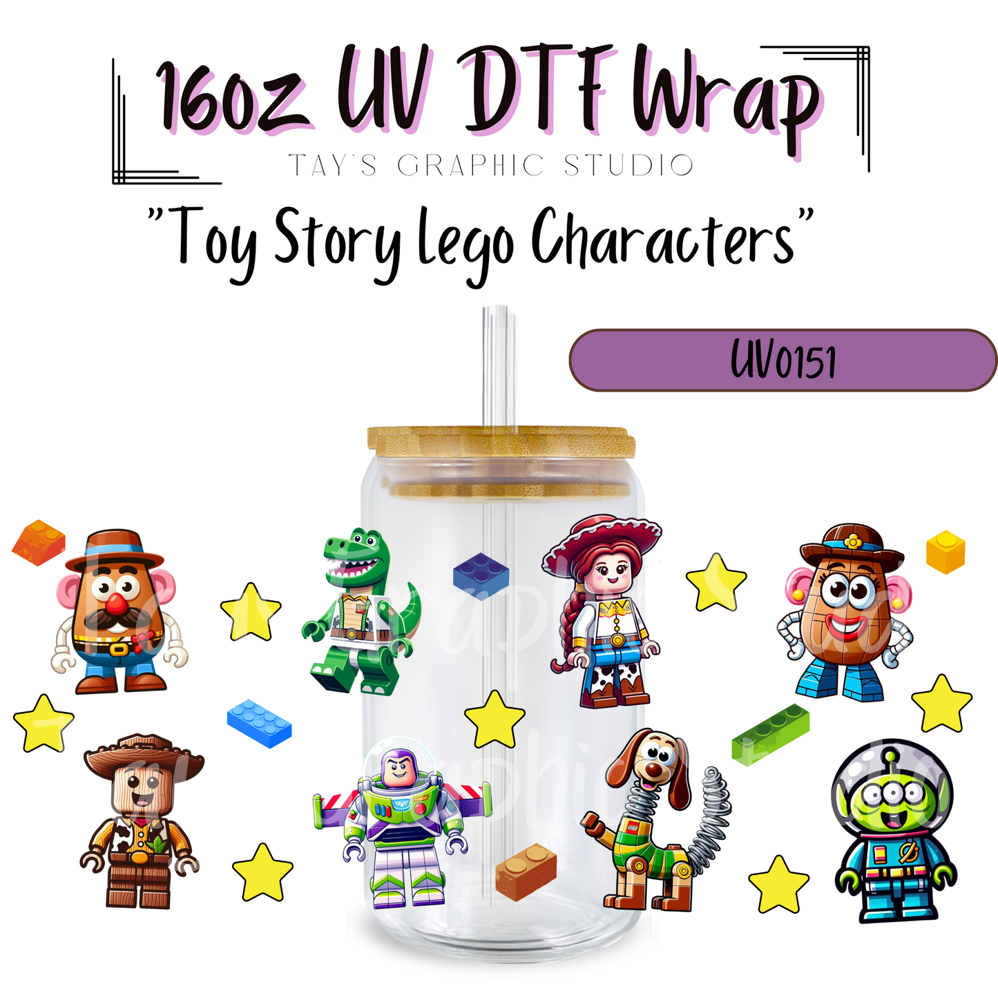 Toy Story Lego Characters UV DTF Wrap - MTO0151