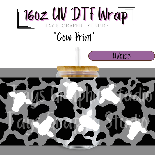 Exclusive Cow Print UV DTF Wrap - MTO0153