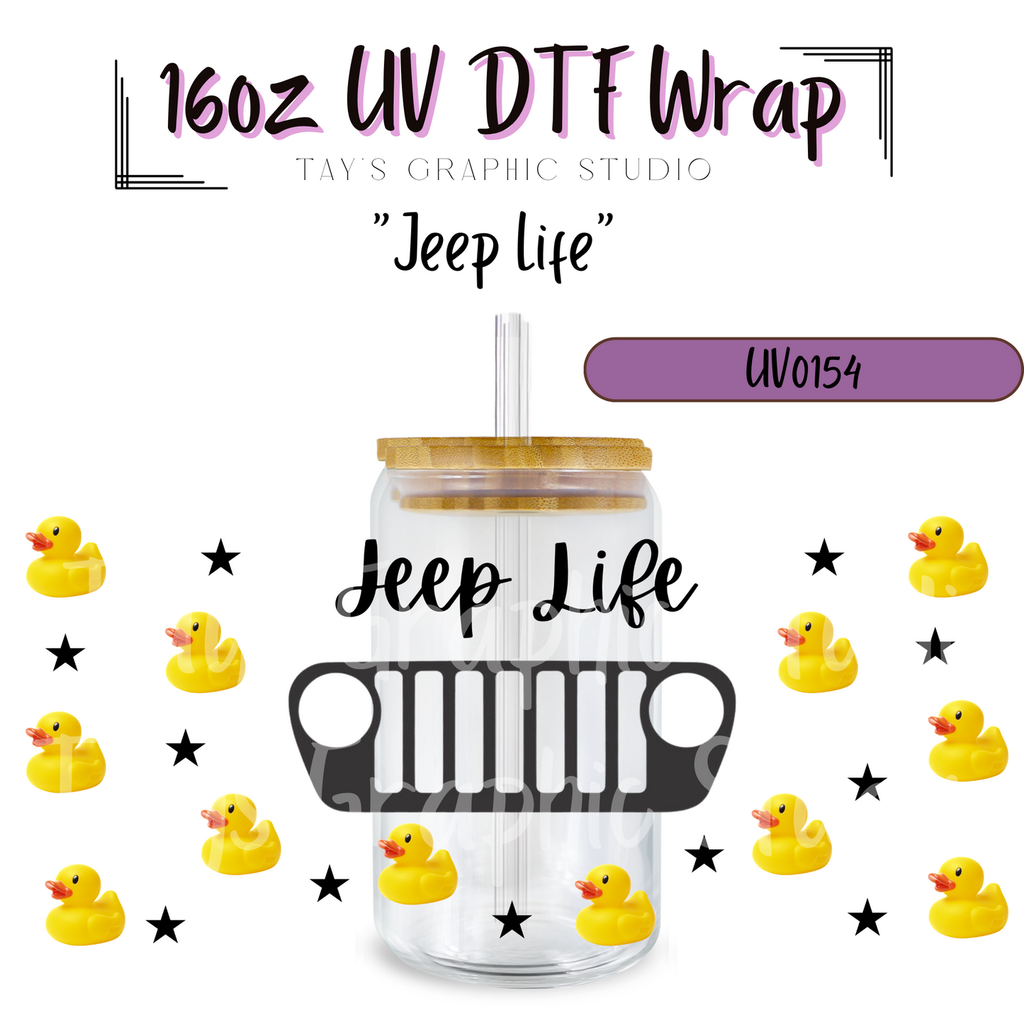 Exclusive -Jeep Life UV DTF Wrap - MTO0154