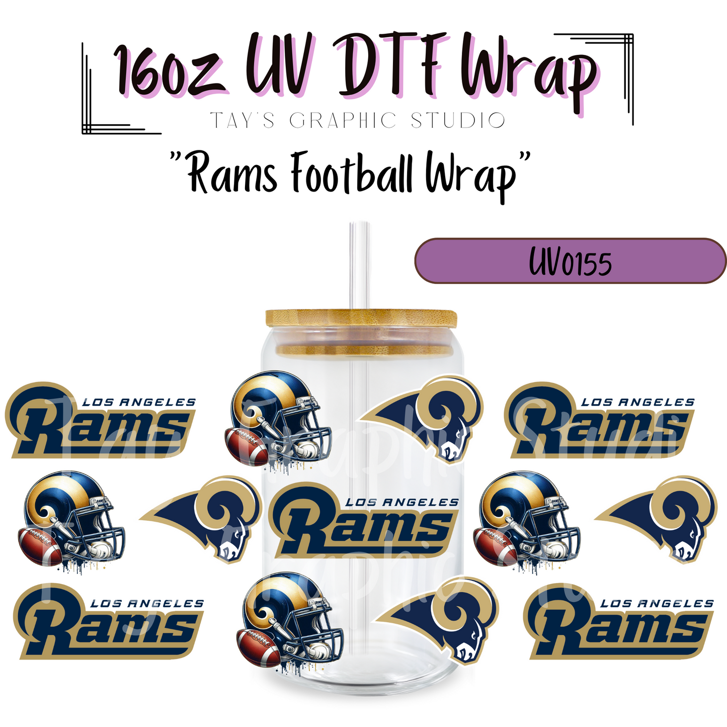 EXCLUSIVE COLLECTION - NFL Team UV DTF Wraps - 32 Team Wraps - Collection UV DTF Wraps - MTO0408-0430