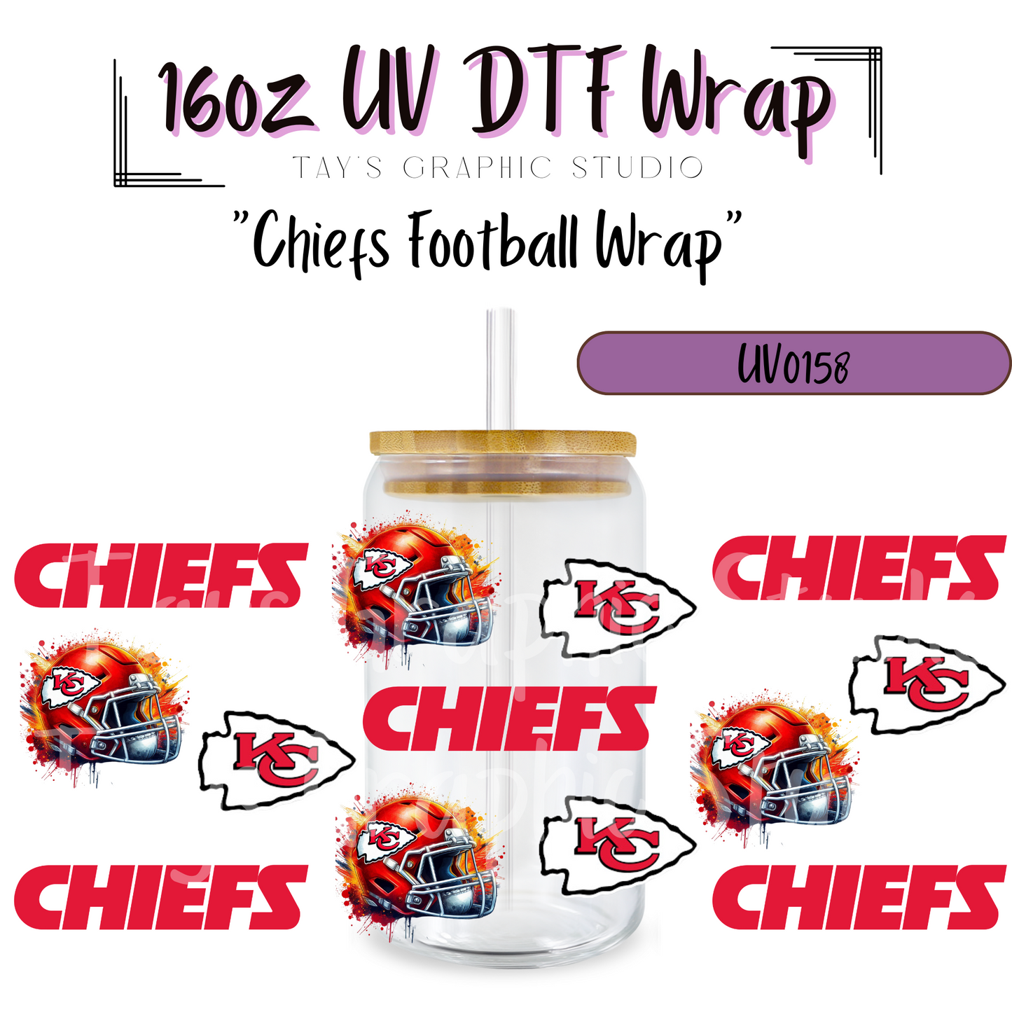 EXCLUSIVE COLLECTION - NFL Team UV DTF Wraps - 32 Team Wraps - Collection UV DTF Wraps - MTO0408-0430