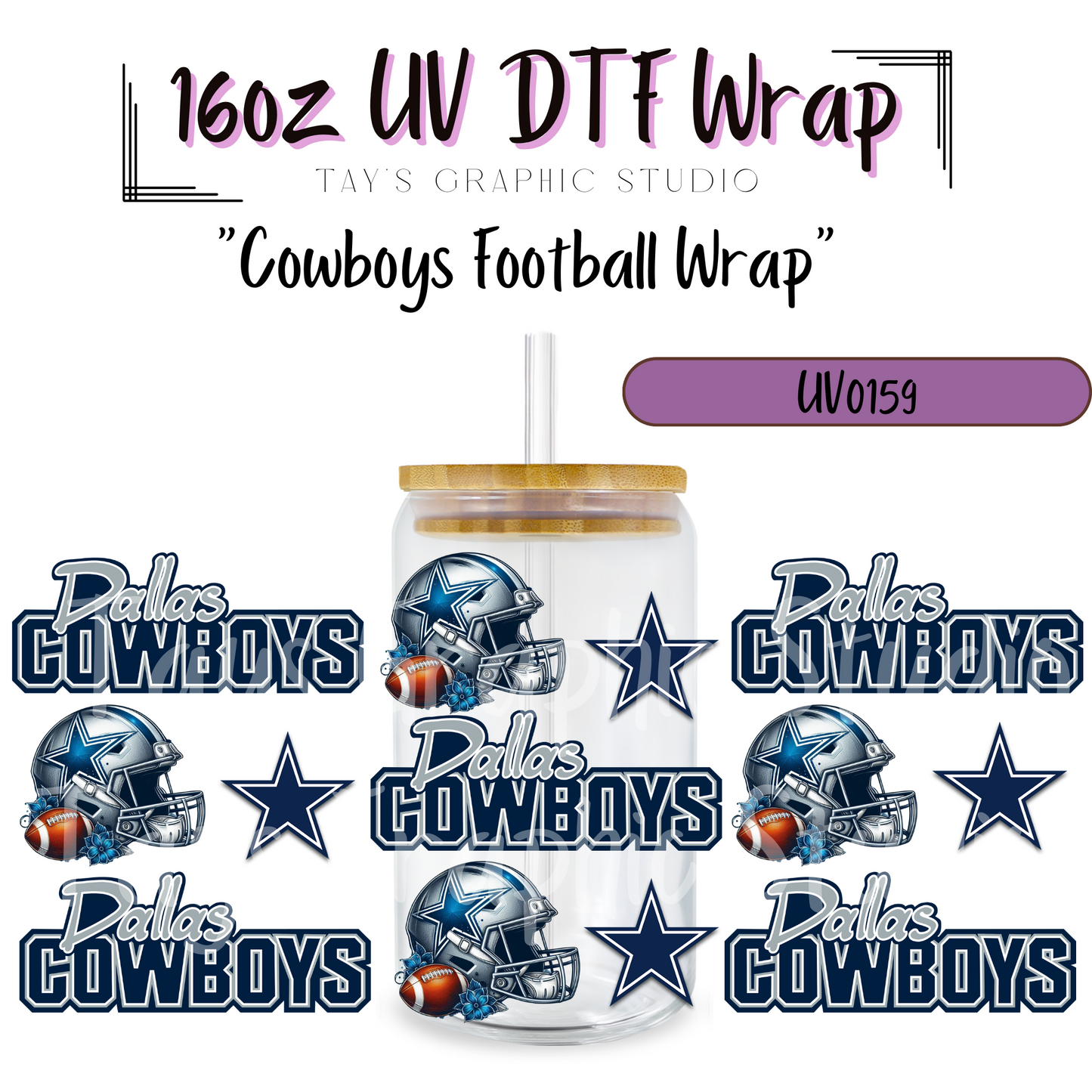 EXCLUSIVE COLLECTION - NFL Team UV DTF Wraps - 32 Team Wraps - Collection UV DTF Wraps - MTO0408-0430