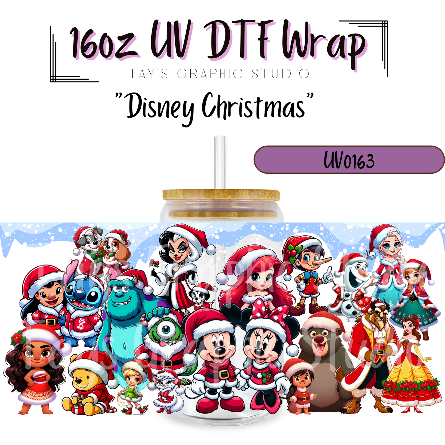 Exclusive - Disney Christmas UV DTF Wrap - MTO0157