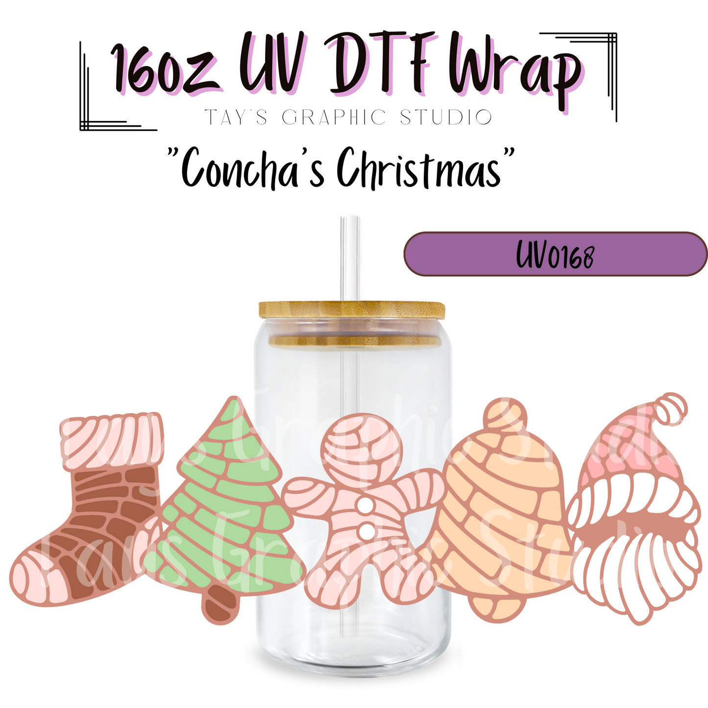 Concha Christmas UV DTF Wrap - MTO0168