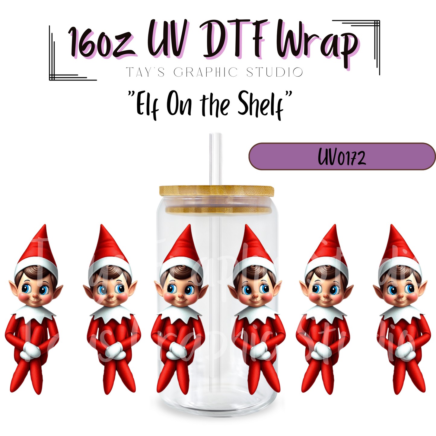 EXCLUSIVE - 
Elf On the Shelf UV DTF Wrap - MTO0172