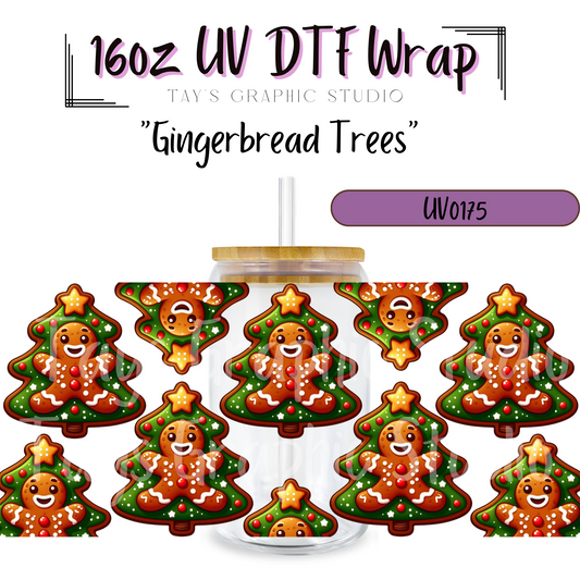 EXCLUSIVE - 
Christmas Gingerbread Trees UV DTF Wrap - MTO0175