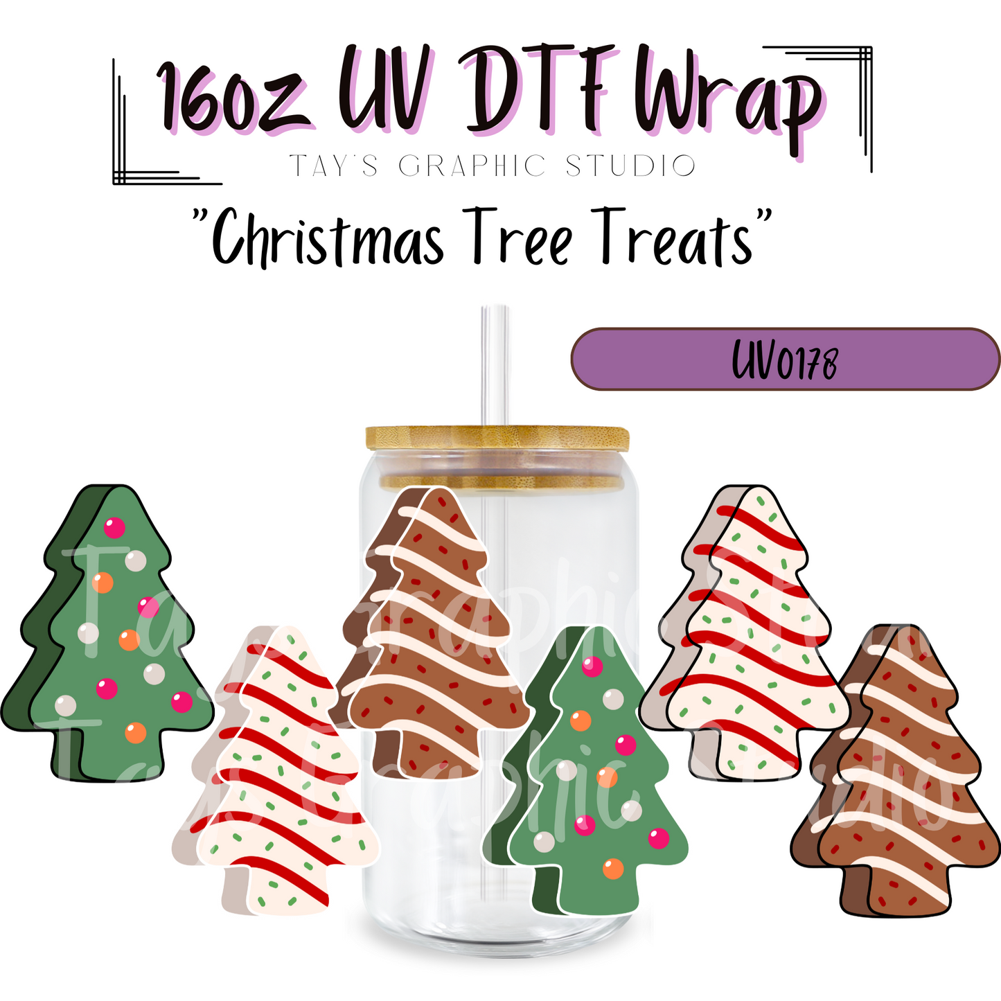 Little Christmas Tree Debbies UV DTF Wrap - MTO0178