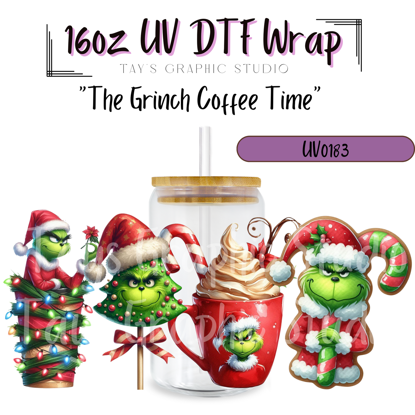 EXCLUSIVE - The Grinch Coffee Times UV DTF wrap - MTO0183