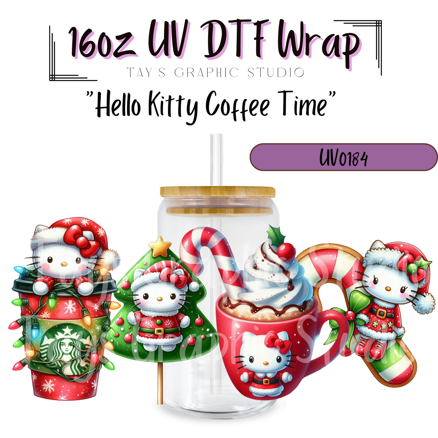 EXCLUSIVE - Hello Kitty Coffee Times UV DTF Wrap - MTO0184