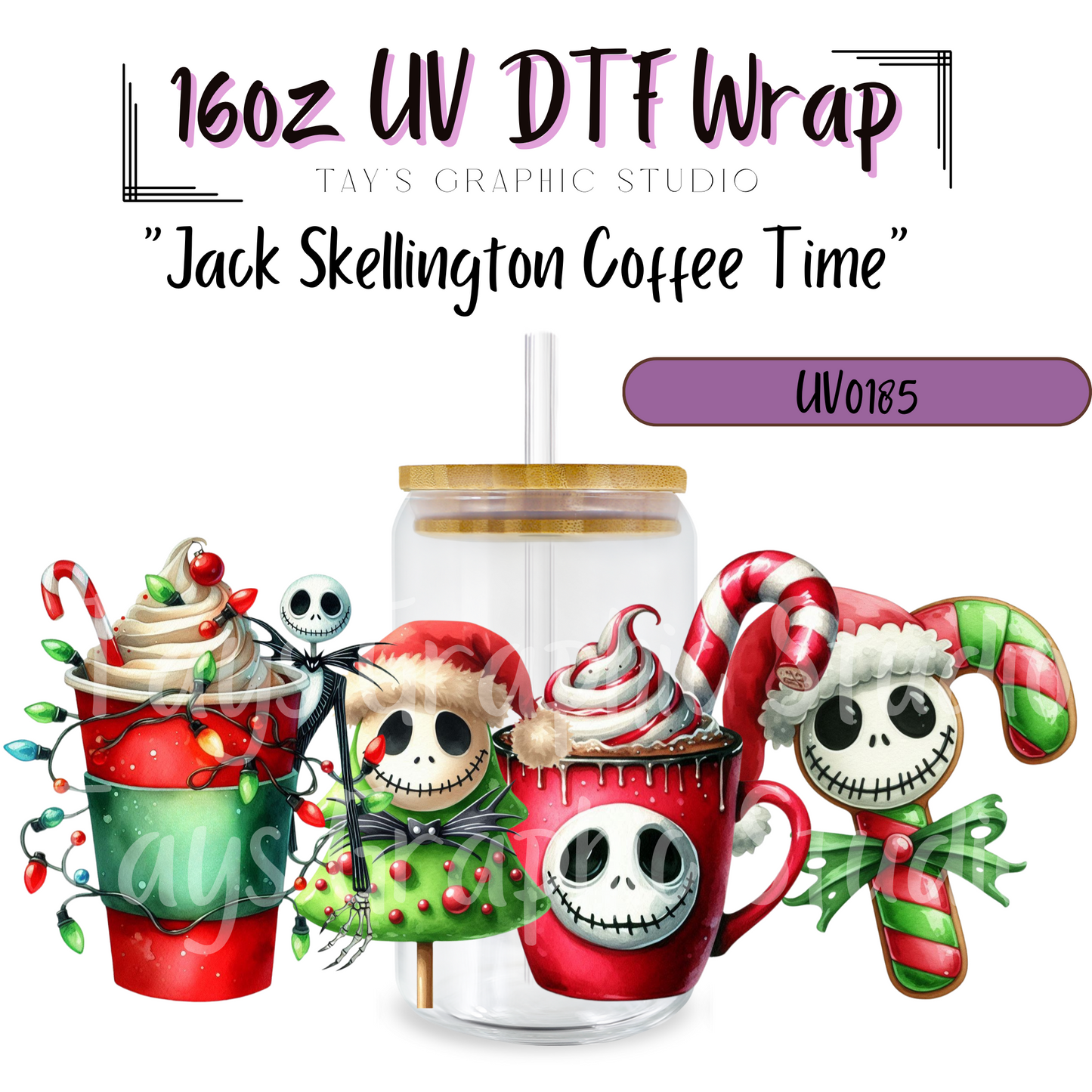 EXCLUSIVE - Jack Skellington Coffee Times UV DTF Wrap - MTO0185