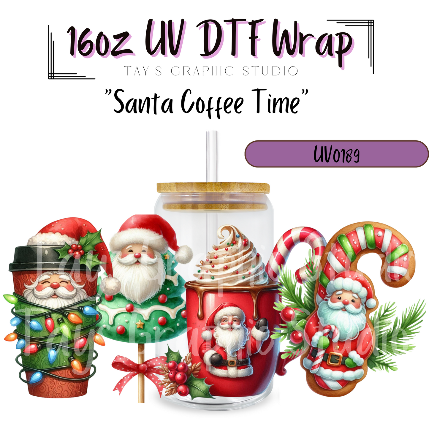 EXCLUSIVE - Santa Coffee Times UV DTF Wrap - MTO0189