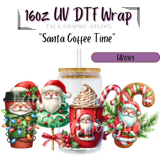 EXCLUSIVE - Santa Coffee Times UV DTF Wrap - MTO0189