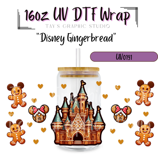 EXCLUSIVE - Disney Gingerbread Castle UV DTF Wrap - MTO0181