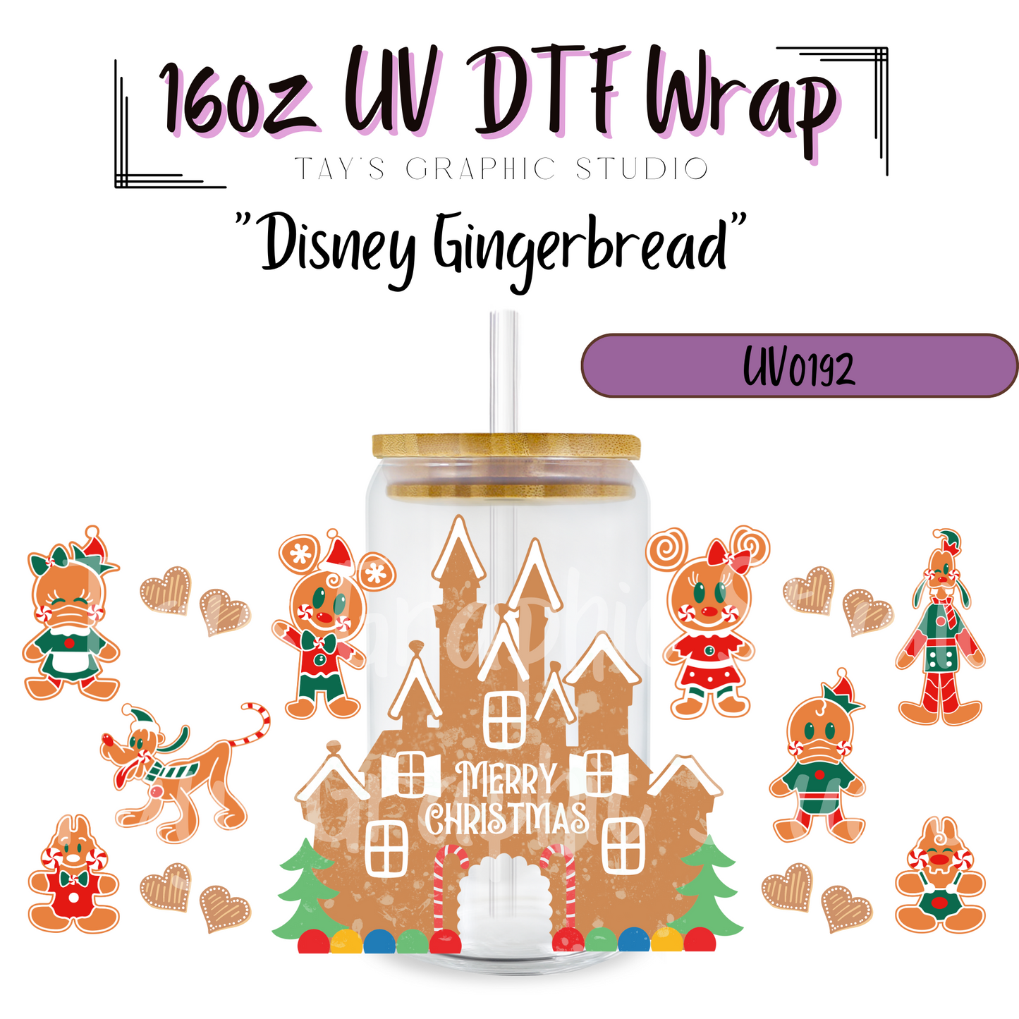 Disney Gingerbread Castle UV DTF Wrap - MTO0182