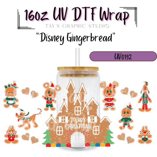 Disney Gingerbread Castle UV DTF Wrap - MTO0182