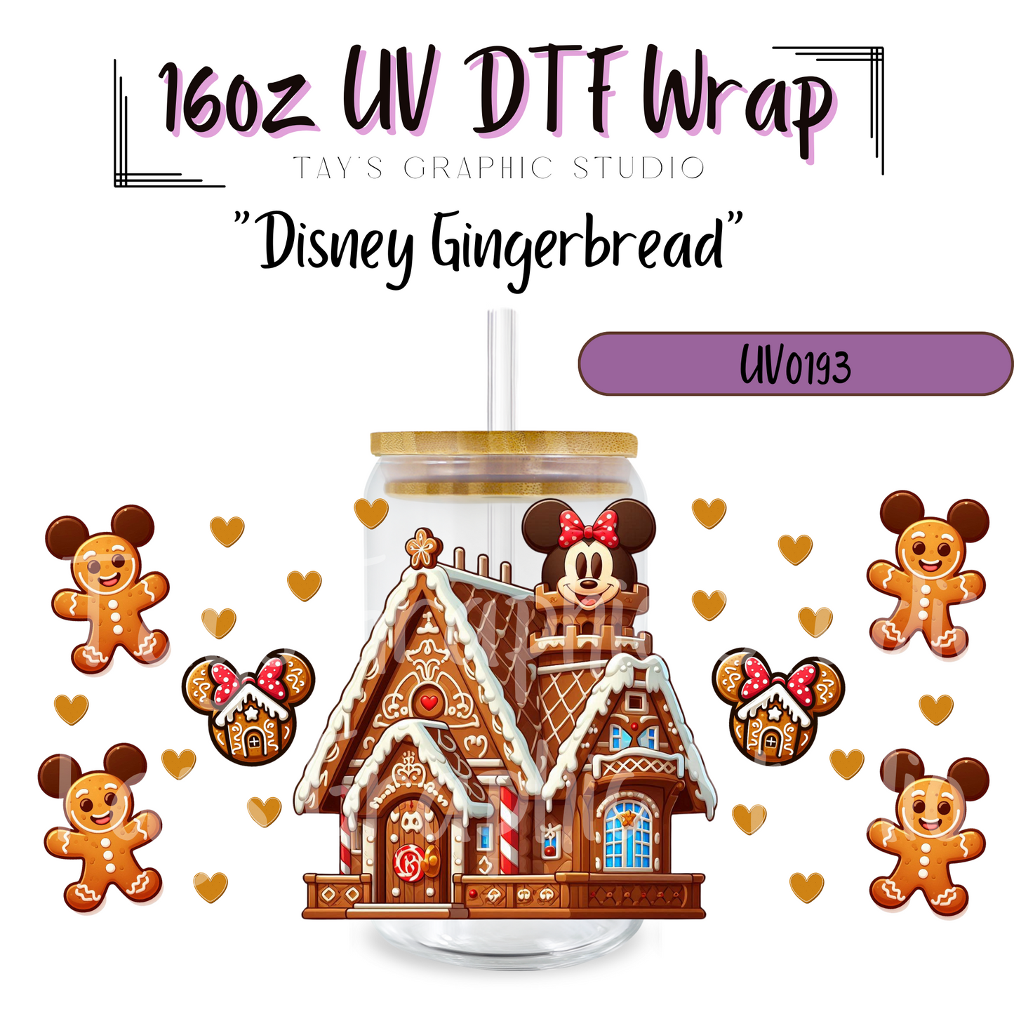 EXCLUSIVE - Disney Gingerbread House UV DTF Wrap - MTO0193