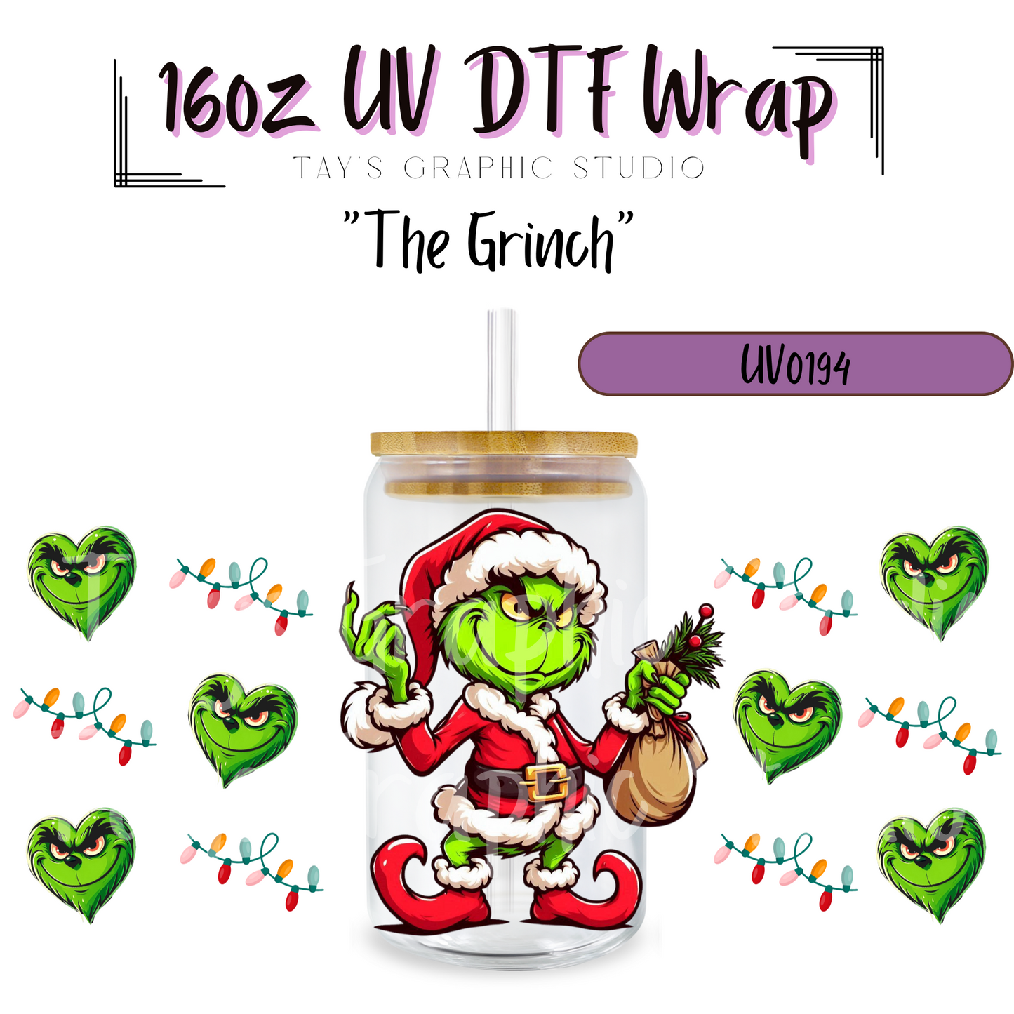 EXCLUSIVE - The Grinch UV DTF Wrap - MTO0194