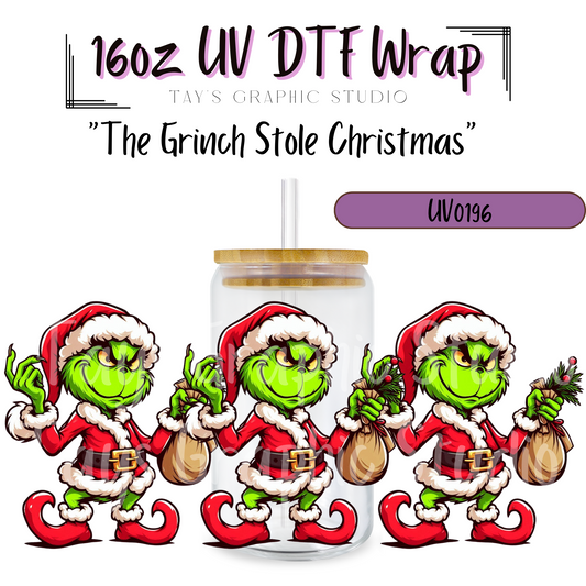 EXCLUSIVE - The Grinch UV DTF Wrap - MTO0196