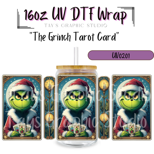 EXCLUSIVE - The Grinch Tarot Cards UV DTF Wrap - MTO0201