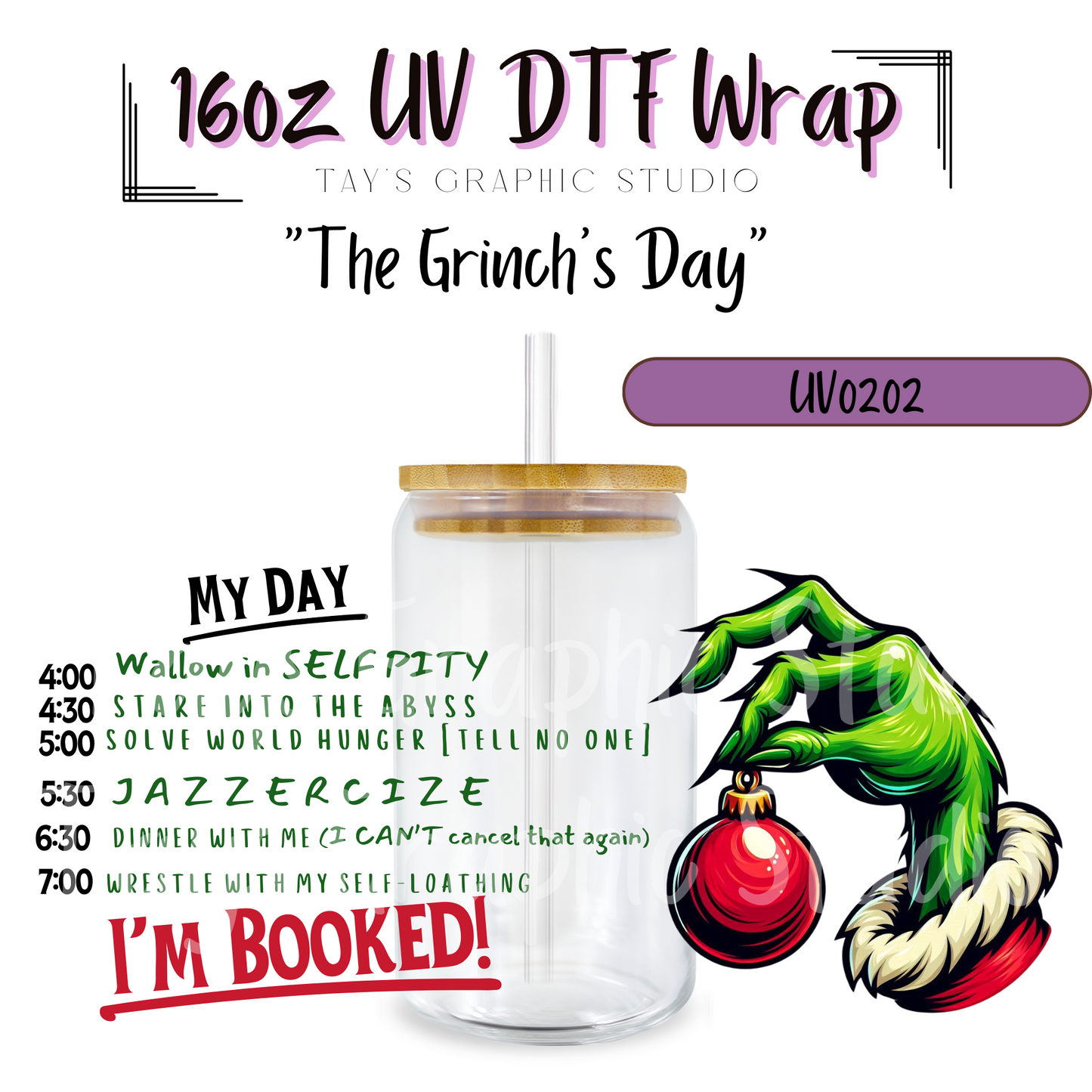 EXCLUSIVE - The Grinch's Day UV DTF Wrap - MTO0202