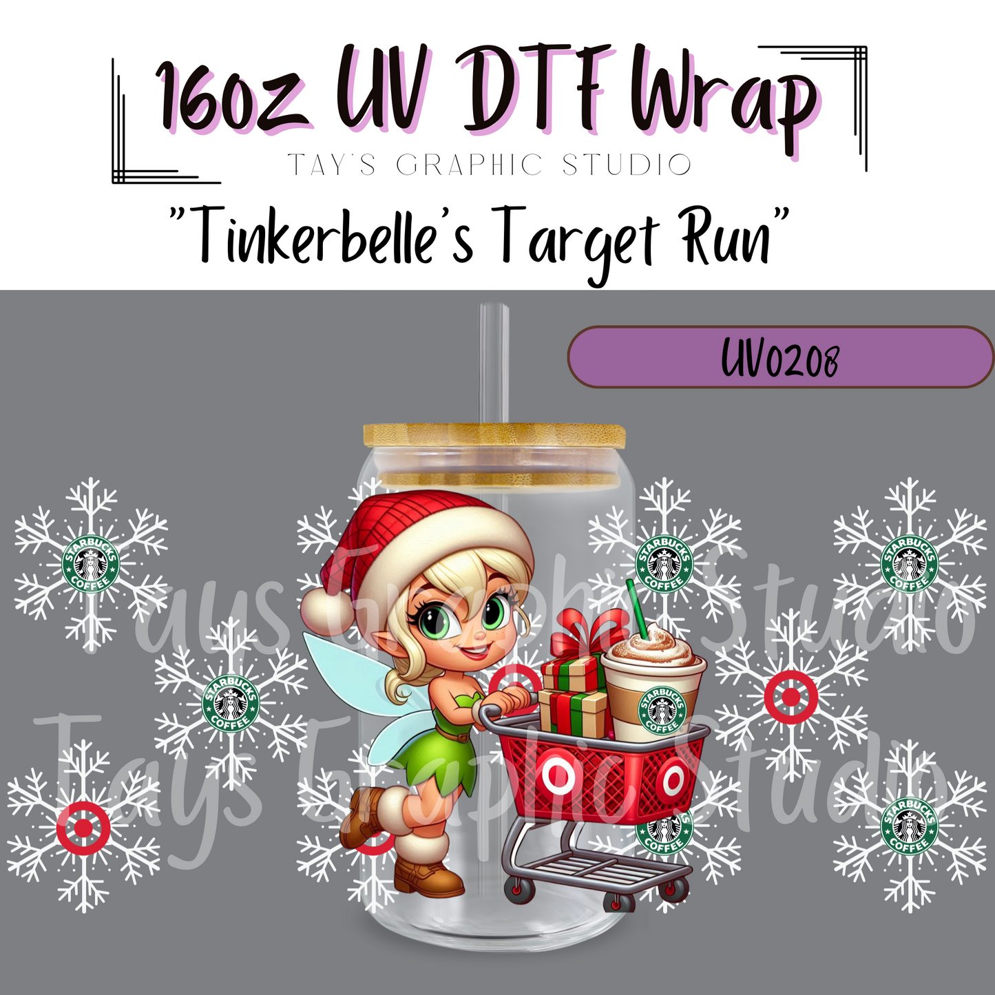 EXCLUSIVE - Tinkerbelle Target Run UV DTF Wrap - MTO0208