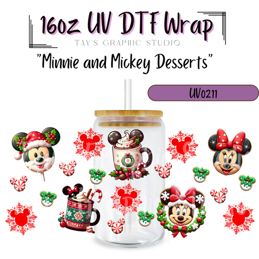 EXCLUSIVE - Minnie and Mickey Desserts UV DTF Wrap - MTO0211