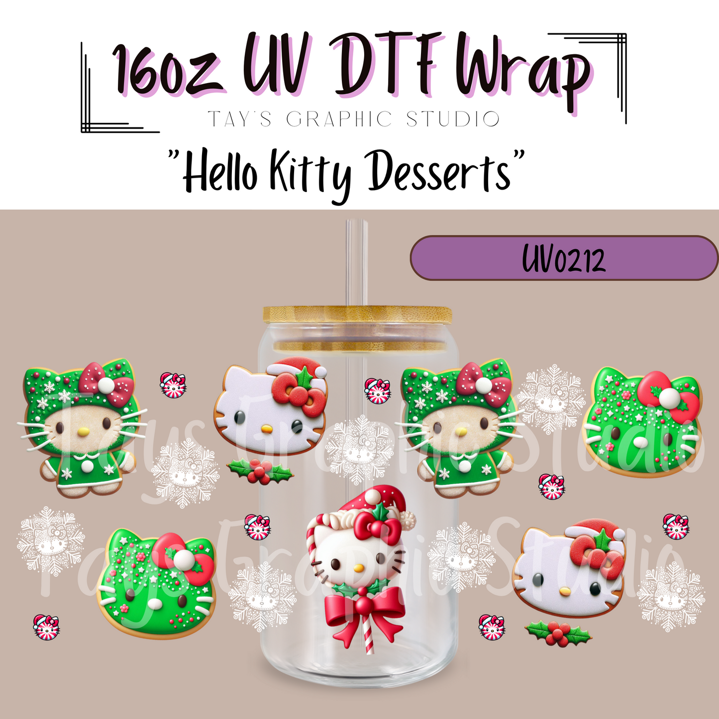 EXCLUSIVE- Hello Kitty Desserts UV DTF Wrap - MTO0212