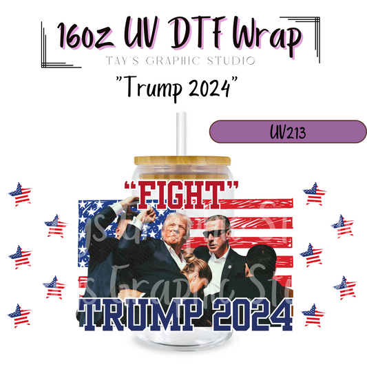 Trump 2024 UV DTF Wrap - Physical Item