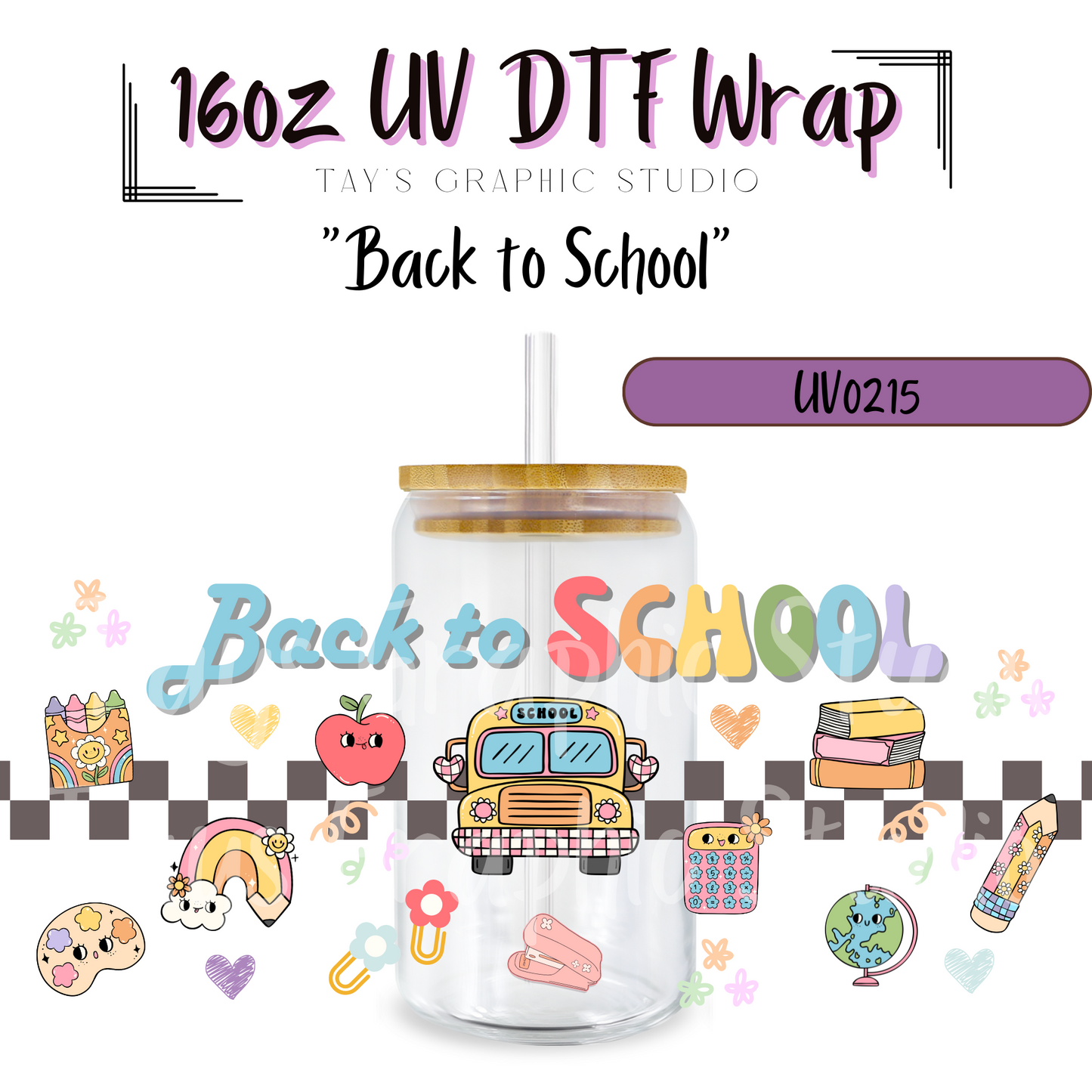 Retro Back To School UV DTF Wrap - MTO0215