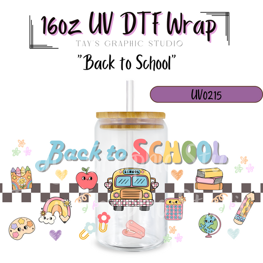 Retro Back To School UV DTF Wrap - MTO0215