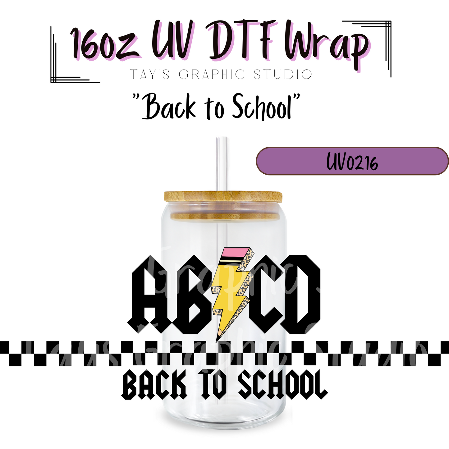 Exclusive -Back to School UV DTF Wrap - MTO0216