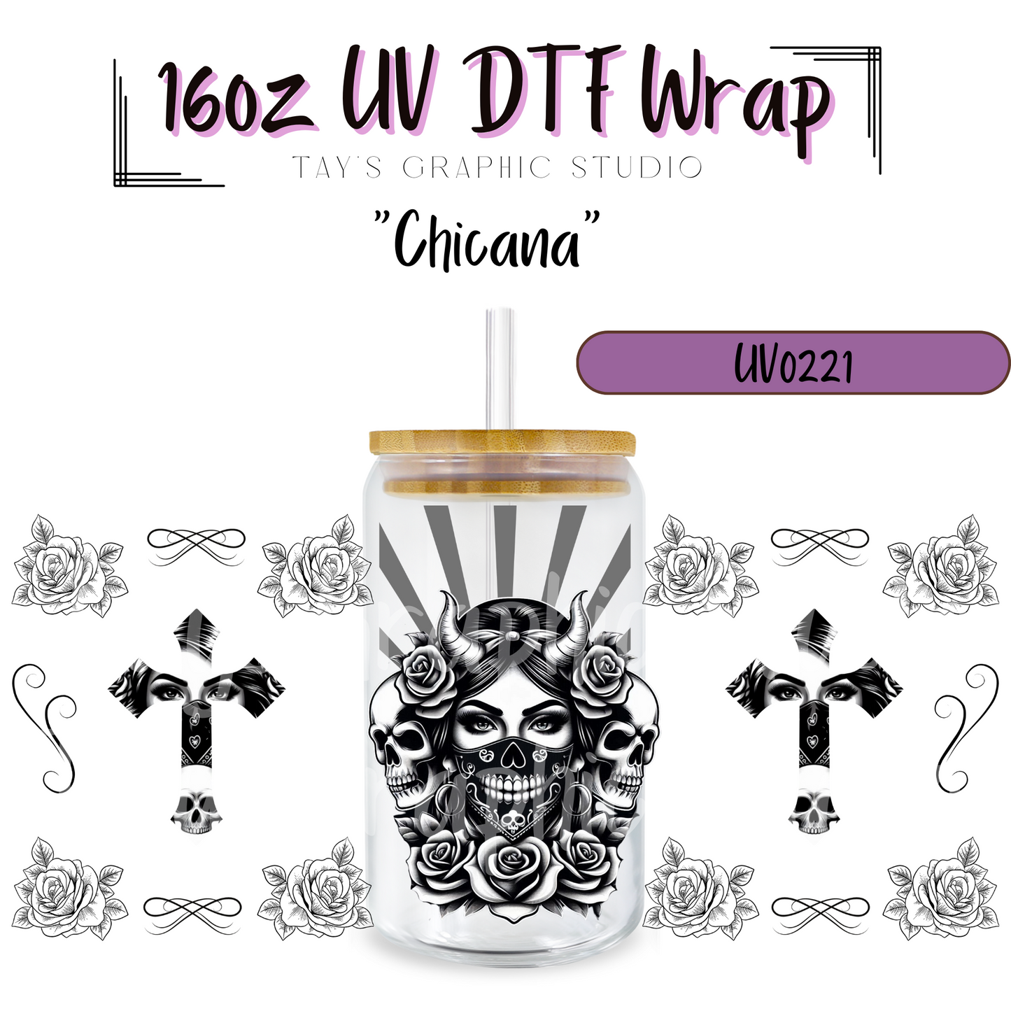 Exclusive -Chicana UV DTF Wrap - MTO0221