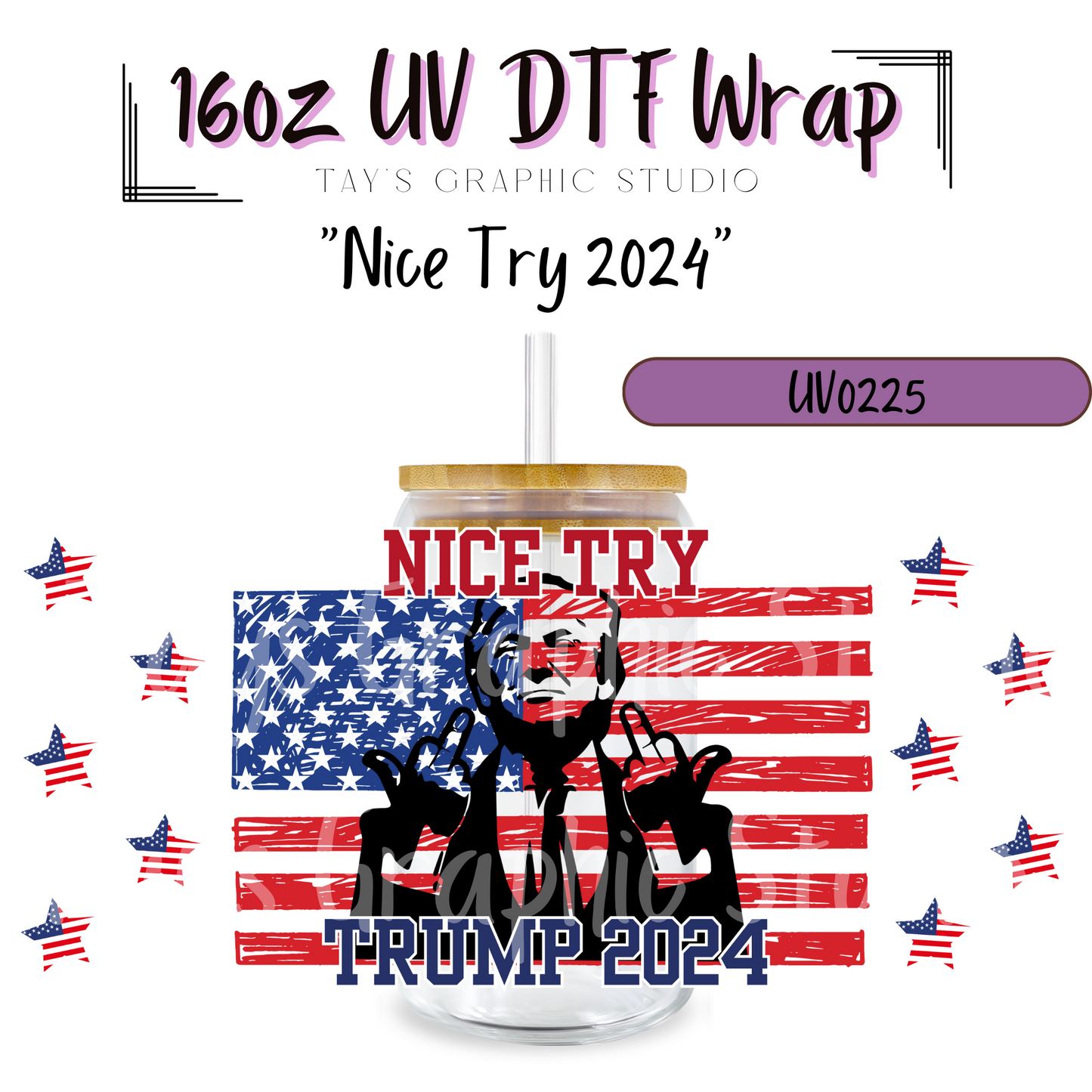 Trump UV DTF Wrap