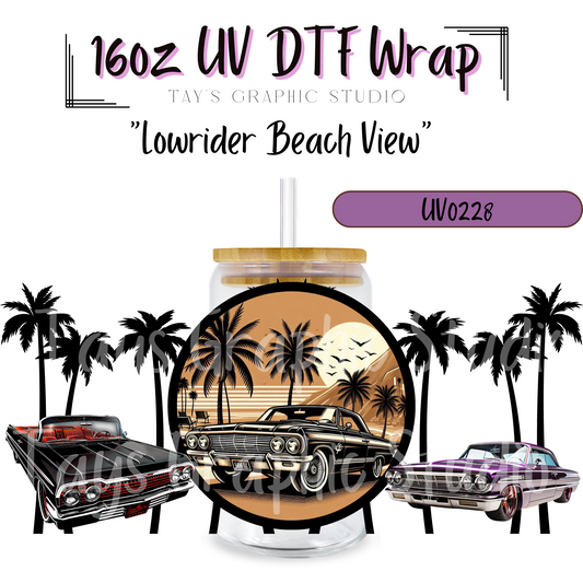 Exclusive -Lowrider Beach View UV DTF Wrap - MTO0228